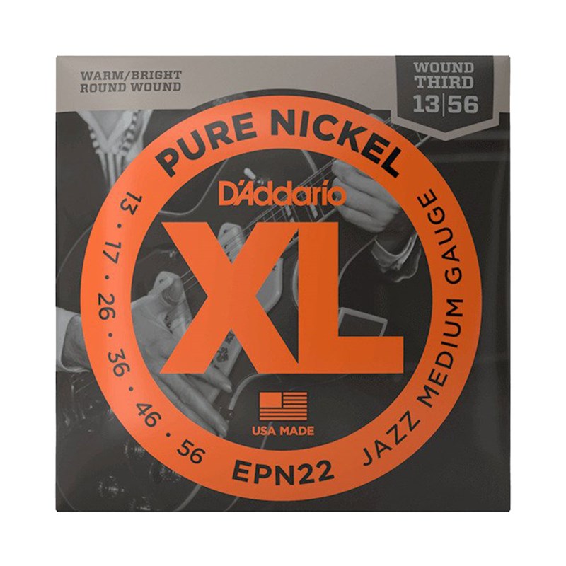 D'Addario EPN22 Pure Nickel Jazz Medium Electric Guitar Strings